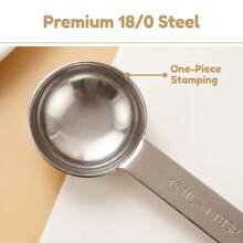 7-Piece Stainless Steel Measuring Spoons - 6 Sizes, Clear Markings, One-Piece Forged For Enhanced Strength, Polished Long Handle, Metal Hanging Ring, Easy To Clean, Suitable For Baking, Cooking, Meal Prep, Kitchen Essential - Silver - View 6
