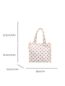 A Stylish Polka Dot Tote Bag Is An Ideal Gift For Teenagers, Suitable For Outdoor Activities, Play, Or Commuting. - Multicolor - View 7