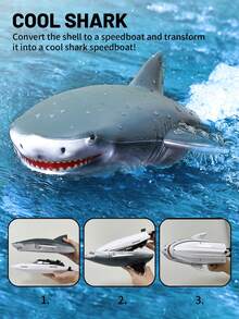 1pc Crocodile High-Speed RC Boat, 2.4GHz High-Speed Remote Control Boat, Simulates Real Crocodile Head Speed And Movement, Escape Boredom, Experience Water Speed And Control, Perfect Water RC Boat For Kids And Adults In Hot Summer, Fast RC Toy Gift For Children - Multicolor - View 8