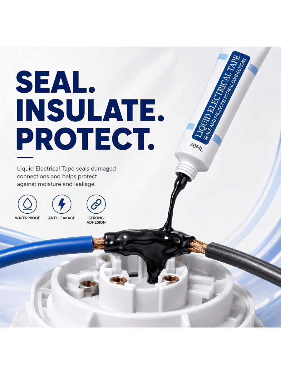 1.01oz Liquid Electrical Tape, Wire And Cable Insulation Coating, Wire Joint Repair Sealant, Circuit Board Component Protection, Tool Parts