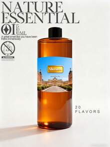 500ml Aromatherapy Essential Oil, Flameless Fragrance Refill Liquid (28% Concentration, Most Market Products Are 4%-6%), Suitable For Humidifiers, Reed Diffusers, Flameless Fragrance, Hotel Premium Flameless Aromatherapy Essential Oil Reed Fragrance Sticks, Long-Lasting Scent - Multicolor - View 1