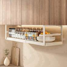 Multifunctional Kitchen Utensils And Seasoning Storage Rack, Suitable For Under Cabinet And Wall-Mounted Cabinet; Expandable, Multi-Layer, Multifunctional Kitchen Storage Rack - View 7