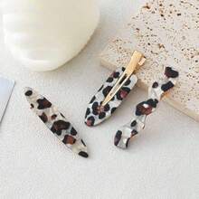 6 buah Jepit Rambut Samping Dahi Motif Leopard Gaya Vintage, Aksesori Rambut Cocok untuk Pemakaian Sehari-hari Wanita - MultiWarna - View 6