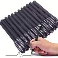 40-Piece Quick-Dry Gel Pen Set, Includes 5 Pens And 35 Refills, 0.5mm Fine Tip, Black Ink - Suitable For Office And Daily Use - Round - View 7