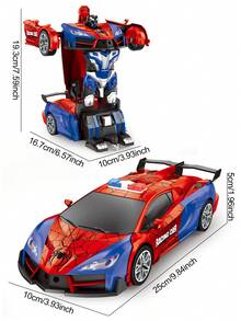 1pc Cool Remote Control Transforming Police Car, Spider Transforming Robot RC Car With Police Lights LED Cool Lighting, One-Key Transformation And 360° Rotation Drift, One-Key Auto Demo Transforming Car Robot RC Car, 2.4Ghz Remote Control Transforming Toy Car Robot, Creative Gift For Boys And Girls Aged 3-6 7 8 9 10 11 12+, Birthday Surprise Gift Christmas Gift - Multicolor - View 14