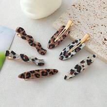6 buah Jepit Rambut Samping Dahi Motif Leopard Gaya Vintage, Aksesori Rambut Cocok untuk Pemakaian Sehari-hari Wanita - MultiWarna - View 7