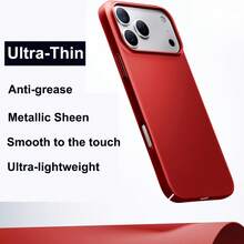 Ultra-Thin Compatible With IPhone 17 Pro Max 17 Pro 17 Air 18 Pro Max Lightweight Matte Anti-Scratch Hard PC Cover Phone Case Compatible With Iphone 7-16 Series - Red - View 2
