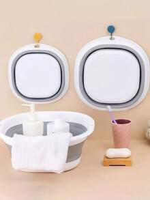 3/2/1pc Portable Folding Wash Basin, Multi-Function Wash Basin, Lightweight Portable Sink, Multi-Function Folding Basin, Household Laundry Basin, Outdoor Travel Home Basin, Water Bucket, Water Container, Suitable For Bathroom, Travel - Multicolor - View 12
