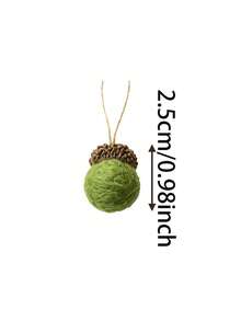 1 Set Christmas Felt Acorn Decorations, Felt Ball Pine Cone Pendants, Can Be Hung On Christmas Tree, Wreath, Wall And Window, Suitable For Christmas Party, Winter Holiday, Family Gathering And DIY Craft Projects - A - View 3