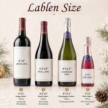 Custom Christmas Wine Bottle Labels, Personalized Photo & Text Gift Stickers For Holiday Party Decor, Festive Bottle Label For Xmas Dinner, Customized Picture Family Wine Tags, Customizable Seasonal Gift Labels, Christmas Gift Idea, Family Gift - Style a - View 2