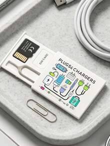 Data Cable Printed Card Holder, SIM Card Pin Slot, Comes With SIM Card Pin, Portable SIM Card Storage Box, Phone Card Holder, SIM Card And SD Card Storage Box With Strap, Travel Storage Box, Compact And Lightweight, Anti-Loss And Durable, Anti-Drop And Durable, Suitable For Smartphones, Tablets And Other Devices, Can Store SIM Cards/SIM Card Pins, Ideal For Storing Backup SIM Cards When Changing Phone Numbers, Also A Great Gift For Back To School Season, Back To School Season, Teacher's Day. - Multicolor - View 4