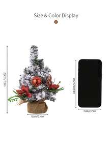 1pc Mini Christmas Tree Decoration, Suitable For Restaurant And Living Room Tabletop Decor, Holiday Home Decor, Christmas Decor, Room Decor, Party Decor, Theme Party Decor, Christmas Tree - Multicolor - View 8