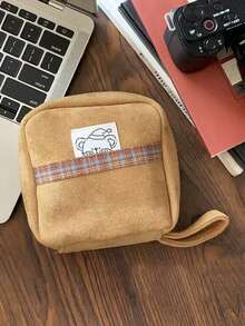 日韓風小眾設計動漫卡通熊零錢包收納袋，輕量壓克力吊飾時尚個性小包 - 棕色 - 查看 7