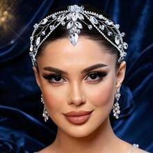 1pc Casual Party Elegant Alloy Hair Band Bridal Wedding Hair Accessory For All Seasons - Multicolor - View 2