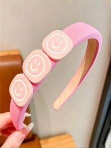 5 Packs Cute Macaron Color Heart Flower Decorative Headbands, Soft Fabric Non-Slip Hairbands For Women - Multicolor - View 3
