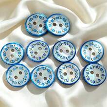 10/4/2 buah Kancing Cangkang Mutiara Motif Bunga Buatan Tangan Gaya Vintage Prancis, Kancing Cangkang Alami Bulat 2 Lubang untuk Kemeja, Gaun, Dekorasi Buatan Tangan, Perlengkapan Jahit DIY (Gaya Acak) - A - View 16