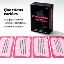 Girls Night Conversation Card Game, 55Pcs 18+ Adult Truth Question Cards, Interactive Party Game For Bachelorette, Sleepover & Girlfriend Gathering, Fun Entertainment Gift For Ladies Players - Multicolor - View 6