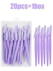 30pcs/20pcs/6pcs/1pc Eyebrow Shaving Set Designed For Women And Men, Includes Storage Box, Facial Hair Removal Razor, Washable And Reusable, With Dust Cover, Eyebrow Trimmer For Shaping And Grooming Beautiful Brows, Suitable For Face And Body Hair Removal, Essential Tool For Hair Salon, Makeup And Beauty Industry And Daily Use, Beauty And Travel Accessory - Multicolor - View 9