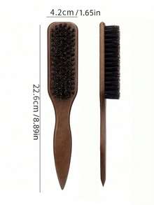 1pc Multi-Color Unisex Boar Bristle Smoothing Back Comb, Beard Brush, Frizz-Smoothing Edge Control Comb, Volumizing Wooden Handle Comb, Detangling Comb, Hairline Control Comb, Slip-Away Comb, Plastic Hair Comb, Create Smooth Ponytail And Bun - With Wide Tail Back Comb And Detangling Comb, Convenient For Parting, Styling, Polishing And Smoothing Hair, Create Smooth Frizz-Free Hairstyle - Multicolor - View 14