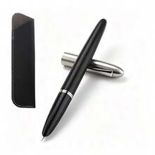 Hidden Nib Classic Matte Black Wood Metal Fountain Pen, Smooth Writing Signature Pen For Business Office School Stationery Gift - 2013 - View 8