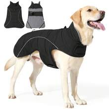 Winter Dog Coat, Windproof Reflective Fleece‑Lined Turtleneck Pet Jacket, Adjustable Hook & Loop Warm Cold Weather Vest For Medium Large Dogs Outdoor - Multicolor - View 19
