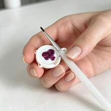 1pc 2-In-1 Cat Shaped Nail Art Palette & Brush Holder, Mini Nail Art Rhinestone & Pearl Storage Tray, Multi-Function Nail Gel Palette, Cute Doodle Watercolor Box - Multicolor - View 5