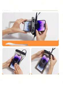 3pcs High-Quality Waterproof Phone Bags, Thickened Plastic Sealed Dry Bags, Compatible With Touchscreen Sensitive Phones; Waterproof Design, Suitable For Diving, Swimming, Beach, Cruise Travel And Pool Parties; Lightweight, Essential For Summer Outdoor Travel, Also Perfect For Easter, Mother's Day And Graduation Trips. - Multicolor - View 6