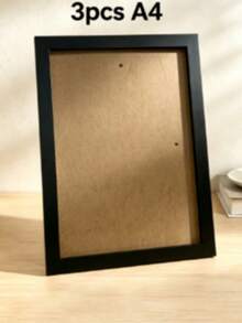 1/3pcs 12*16inch/30*40cm A4, A3 Black Photo Frame, Suitable For 30*40cm Photos, Minimalist Style, Lightweight Material, Suitable For Bedroom, Study, Hallway Wall Decoration, A3, A4 Certificate Frame - A - View 12