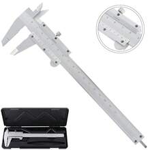 High Precision 0‑150mm Vernier Caliper, Clear Scale Stainless Steel Measuring Tool, 0.02mm Accuracy, With Storage Box, For Engineering Model Making Home Workshop Daily Measuring Tasks - Silver - View 3
