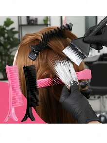 1PC Professional Hair Clip, Black Pink Blue Hair Clip, Multi-Functional Hair Fixing Comb, Hair Salon Styling Comb, Hair Dyeing And Curling Tool, Suitable For All Hair Types, Professional Salon And Home Hair Styling Accessory, Hair Styling Tool - Multicolor - View 3