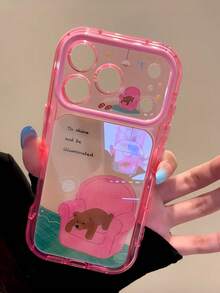 Korean Style Cute Cartoon Bear Phone Case Compatible With Iphone 17 Pro Max, Soft Girl Aesthetic, New Apple 16 Pro, 15 Pro, 18 Pro Max, Full Coverage Shockproof Protective Cover For Women - Multicolor - View 4