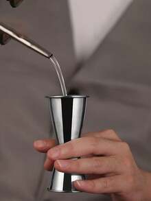 Stainless Steel Double Sided Jigger Shot Glass Ounce Cup Measuring Cup For Bar Cocktail Making - Silver - View 13