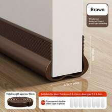 1pc Door Bottom Seal Strip, Drill-Free Door Draft Stopper, Soundproof Insect & Dust Proof Door Bottom Sealing Strip - Multicolor - View 4