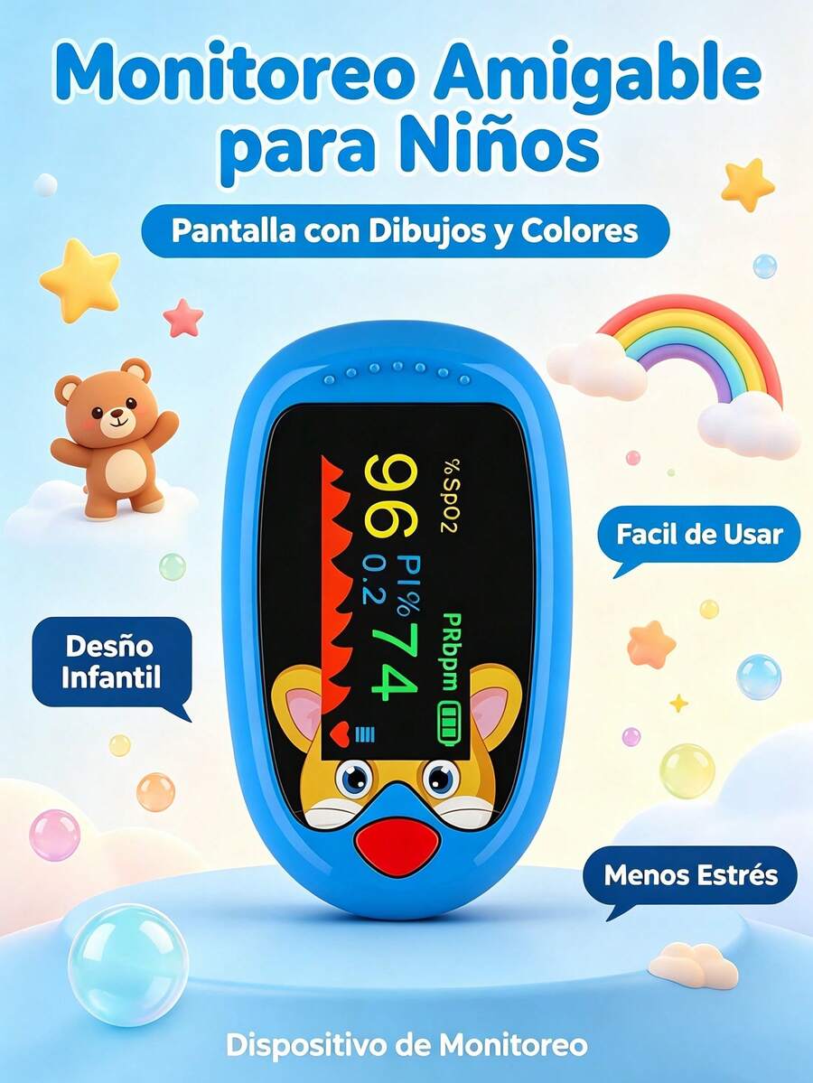 Rechargeable Pulse Oximeter Blue