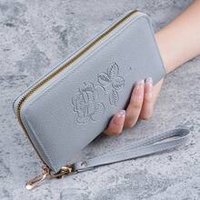 Korean Style 2023 New Women's Long Zipper Wallet, Multifunctional Versatile Leather Clutch, Large Capacity Phone Purse - Multicolor - View 10