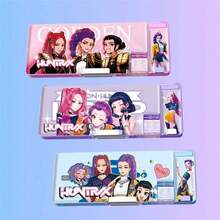Hasbro K-POPKpopDemonHuntes Double Layer Stationery Box, Highly Attractive Zoe Lumi Multi-Function Large Capacity Pencil Case, Stationery Storage Box, Back To School Supplies - Multicolor - View 4
