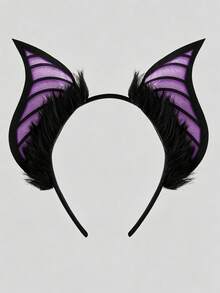 1pc New Realistic Bat Ear Headband Halloween Cosplay Party Costume Headpiece Accessory - Multicolor - View 8