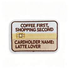 1pc/2pcs/3pcs/4pcs Latte Lover Iron‑On Patch, Coffee First Shopping Second Credit Card Embroidered Applique For Coffee Fans - Multicolor - View 12