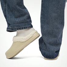 Men's Chef Shoes, Closed Toe Slip-On, Wear-Resistant, Comfortable, Convenient Kitchen Functional Shoes, Lightweight, Soft, Thermal Lining, Warm, Autumn/Winter, Plus Size, Fashionable Khaki Color, Work Shoes - Khaki - View 11
