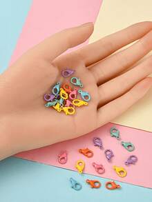 100/50/20pcs 12mm Multicolor Lobster Clasps, Suitable For DIY Jewelry Necklace Making, Lobster Clasp Bulk Bracelet Clasps And Other Material Accessories, Colorful Small Business Supplies, Random Colors - Random/Multi-color/Assorted - View 4