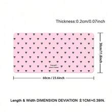 Leather Office Desk Pad Protector, Korean Ins Style Cute Pink Full-Screen Bow Pattern Mouse Pad, Waterproof Anti-Slip PU Gaming Desk Mat For E-Sports Players - View 11