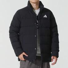 Adidas Sportswear Men's Winter Windproof Insulated Stand-Collar Zip-Up Down Jacket - Black - View 2