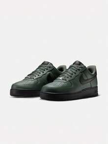 Nike Sepatu Kasual Olahraga Pria AIR FORCE 1 '07 Low-Top FJ4146-303 - Olive Green - View 3