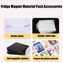 10 Set Bingkai Foto Magnet Transparan / Magnet Kulkas DIY / Cocok untuk Hadiah Ulang Tahun, Hari Jadi, Hari Ibu / Alas Magnet & Gantungan Vertikal untuk Foto / Dekorasi Bingkai Akrilik Modern untuk Pajangan Kulkas - View 8