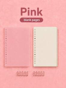 Aesthetic Pink Loose-Leaf Notebook, Smooth Writing Diary, Scratch-Resistant Loose-Leaf Notebook, Practical Office And Study Supplies, Back To School Essential, Detachable And Replaceable Notebook, Suitable For Daily Planning And Note-Taking - Multiple Styles - View 8