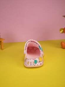 Kids All-Season Printed Slides, Non-Slip EVA Casual Fashion, Comfortable Soft Thick Sole Beach Shoes Clogs Sports Slippers - Pink - View 9