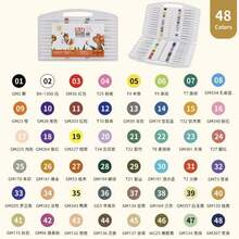 12/24/36/48/60 Colors Acrylic Marker Pens Large Capacity Opaque Washable Art Painting Markers For Elementary School Students (Boxed) - Multicolor - View 6