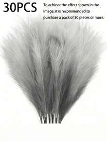 1/10/14/20支人造蘆葦草 21.65英吋/55cm，適用於婚禮、辦公室、派對、花園、農舍風、餐桌、壁爐，仿真花秋季裝飾，感恩節、萬聖節、聖誕節裝飾，派對裝飾，居家裝飾 - 黑色 - 查看 13