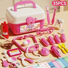 Set Mainan Peran Dokter Anak 34/35/42/48/52pcs, Perlengkapan Medis Peran Dokter dengan Stetoskop Realistis, Simulasi Injeksi dan Pemeriksaan Medis oleh Perawat, Set Permainan Edukatif, Hadiah Sempurna untuk Halloween dan Natal - MultiWarna - View 9