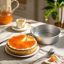 Round Aluminum Cake Mold, 4/5/6/7/8 Inch, Anodized Non-Stick With Fixed Bottom. Perfect For Making Cream Cakes, Wedding Cakes. - View 10